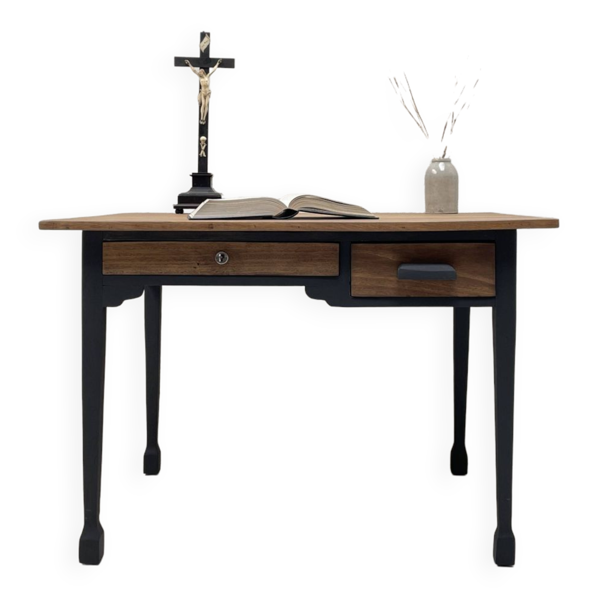 Bureau en bois peint