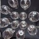 Crystal stemware service engraved flower 70s