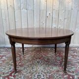 Table à manger ronde en acajou de style Louis XVI 230 cm