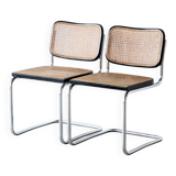 2 vintage Cesca B32 chairs, Gavina edition by Marcel Breuer, 1960.