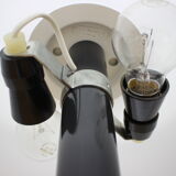 Mid-century rare black & white table lamp/ Napako, 1960's