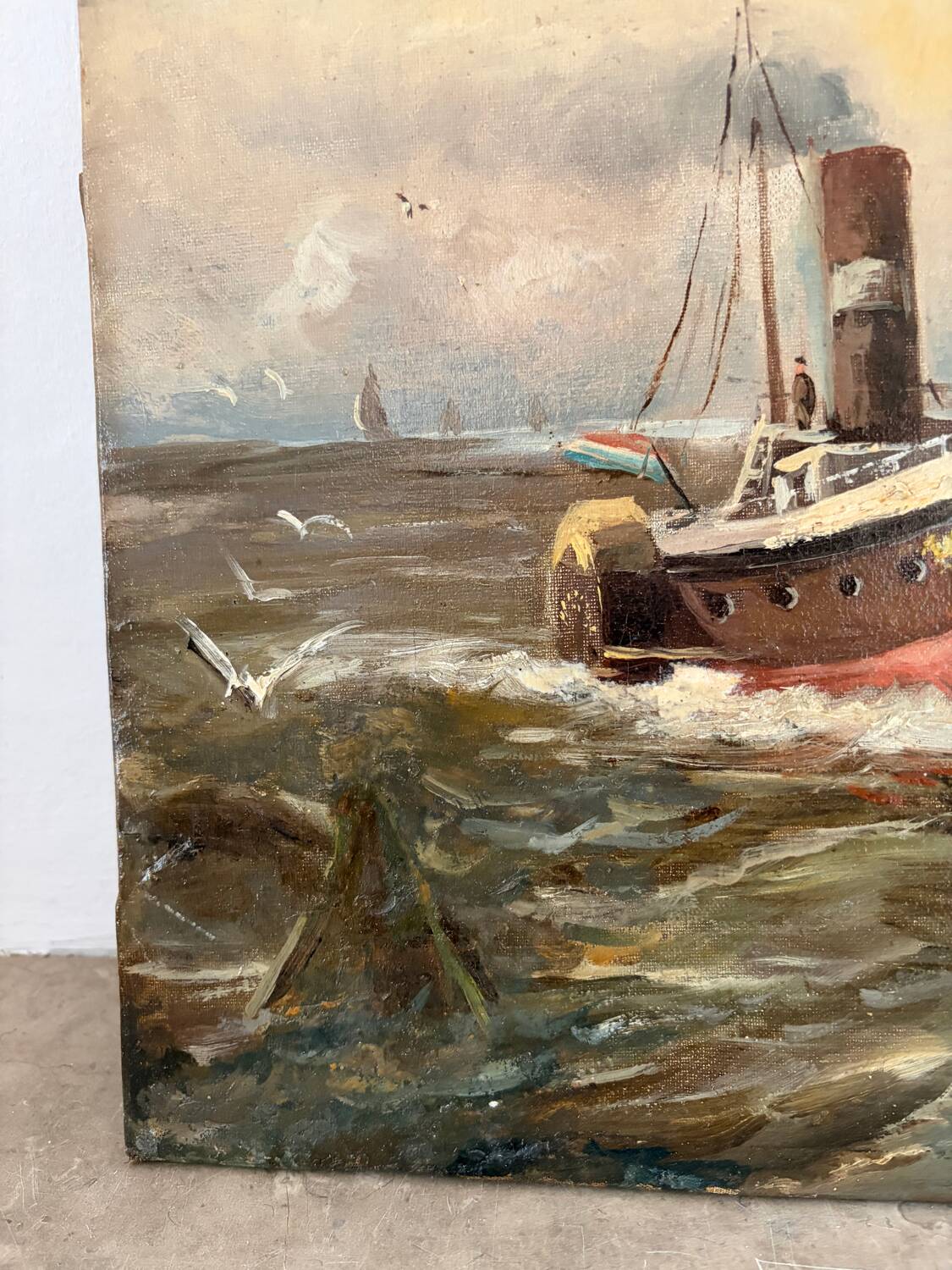 Dutch port scene, early 20th century signed J Gulik