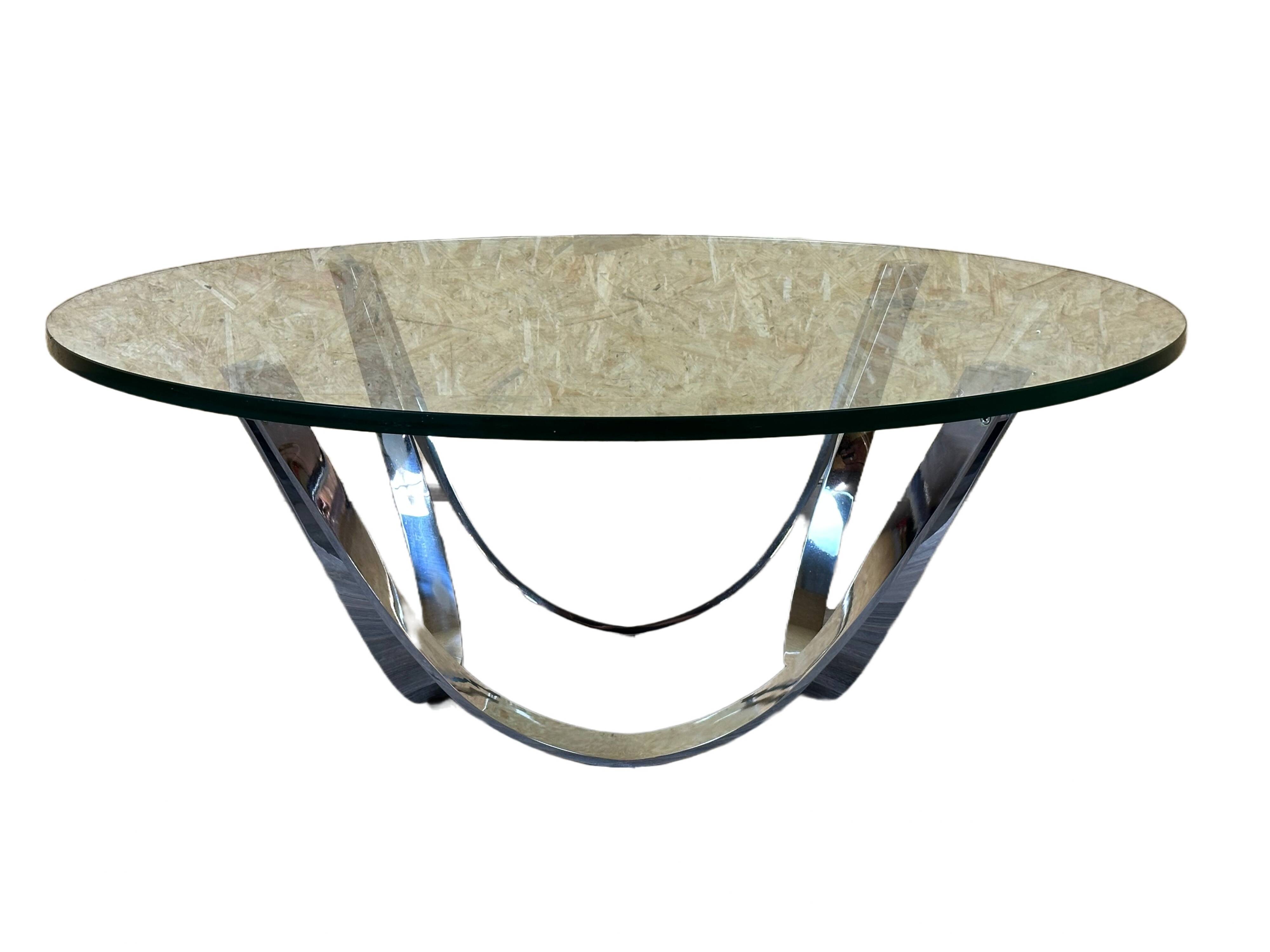 60s 70s coffee table glass table by Werner Lindner for Bacher Space Age