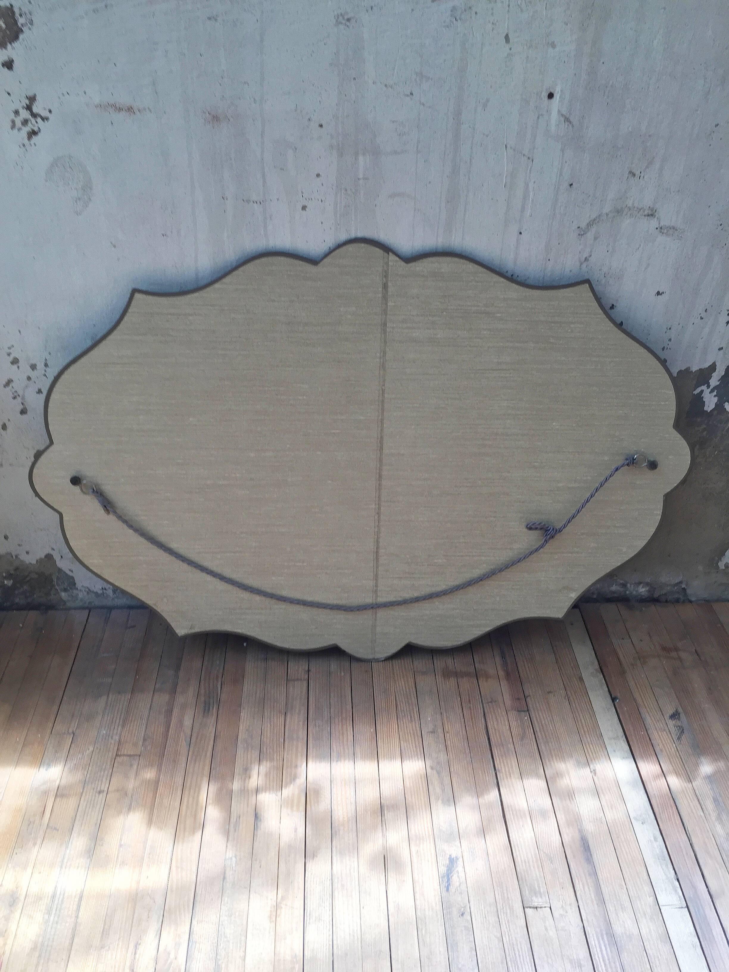 Beveled mirror 50s flowery 82 x 56 cm