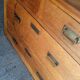 Commode en chêne brut et laiton, 1940