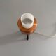 Simple table lamp in copper metal and opal glass, 1960s, Germany