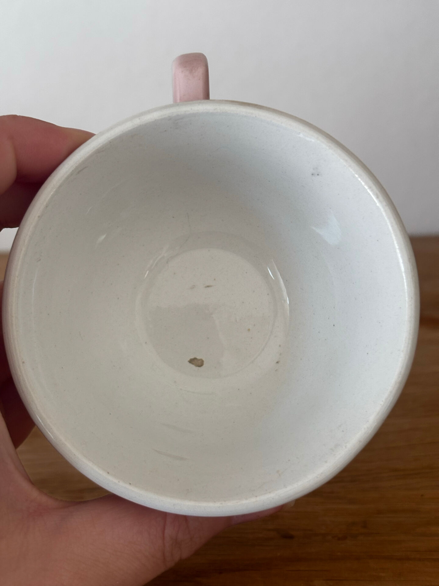 Set of 4 antique coloured faience cups KG Lunéville.