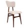 Mid-century butterfly chair, light grey boucle, dark walnut wood, Europe, 1960s.