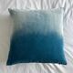 Pair of turquoise velvet cushions
