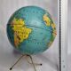 Globe earth "Taride" of the 60s in metal on tripod base, 20 cm