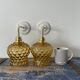 Set of two new electrified bubble glass sconces
