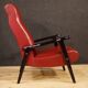 Fauteuil design italien en similicuir rouge des années 70