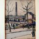 André Duculty (1912-1990) Watercolor on paper "Stoven, industrial zone" Signed lower right and
