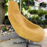 Space age mustard armchair