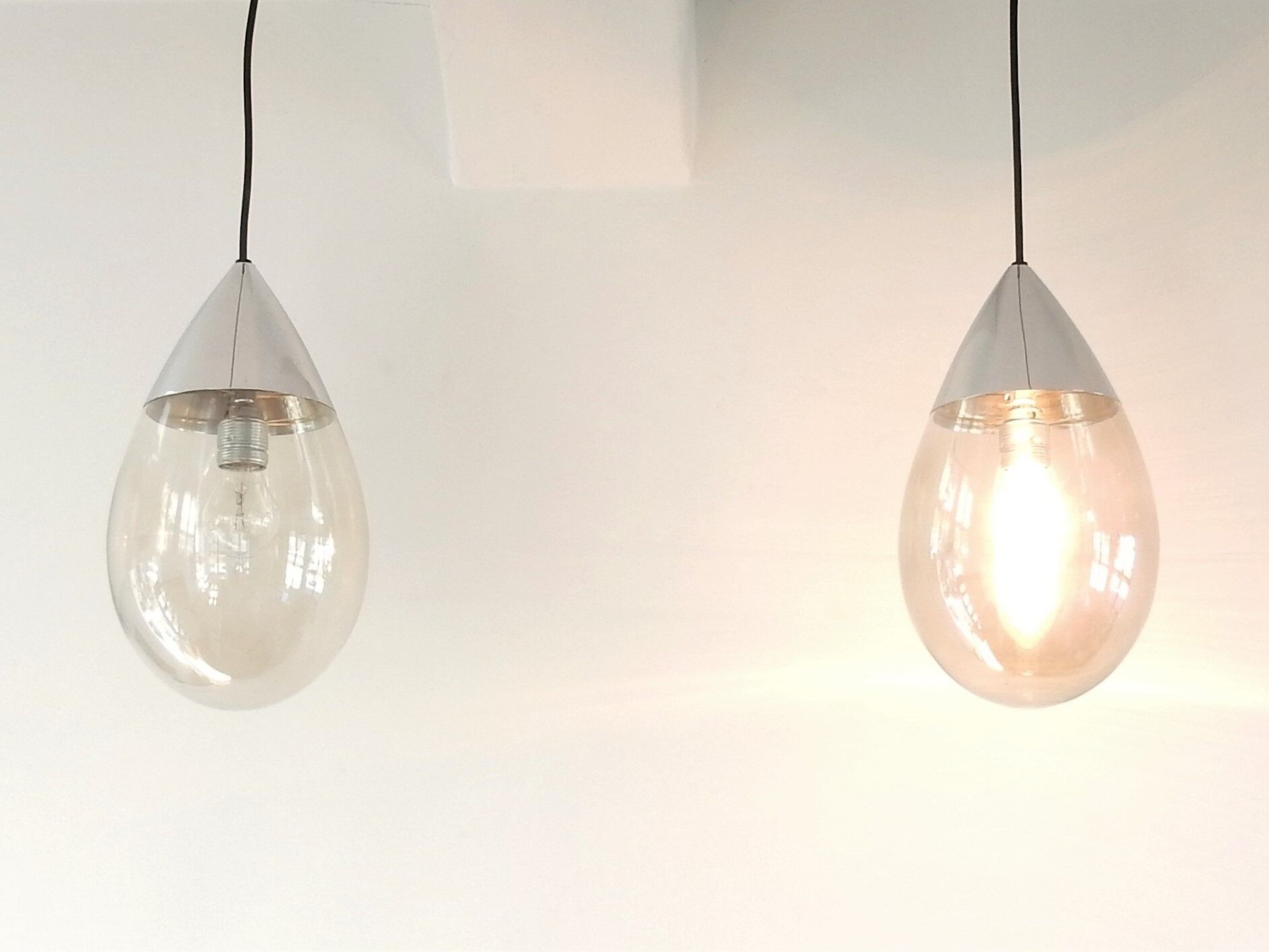 Hanging lamps by Glashütte Limburg 60/70