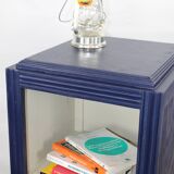 Art deco midnight blue chest of drawers 1950 france