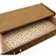 Commode vintage bois clair doré pieds compas
