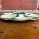 Set of 3 oyster plates barbotine majolica model chantilly ceramics