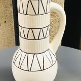 Vase with geometric pattern handles