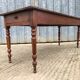 Antique farmhouse table in solid cherry wood with 4 drawers