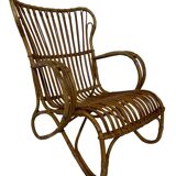 Ensemble de deux chaises en rotin modèle Belse 8 par Dirk van Sliedregt Rohe Noordwolde 1960