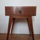 Wooden bedside table compass foot