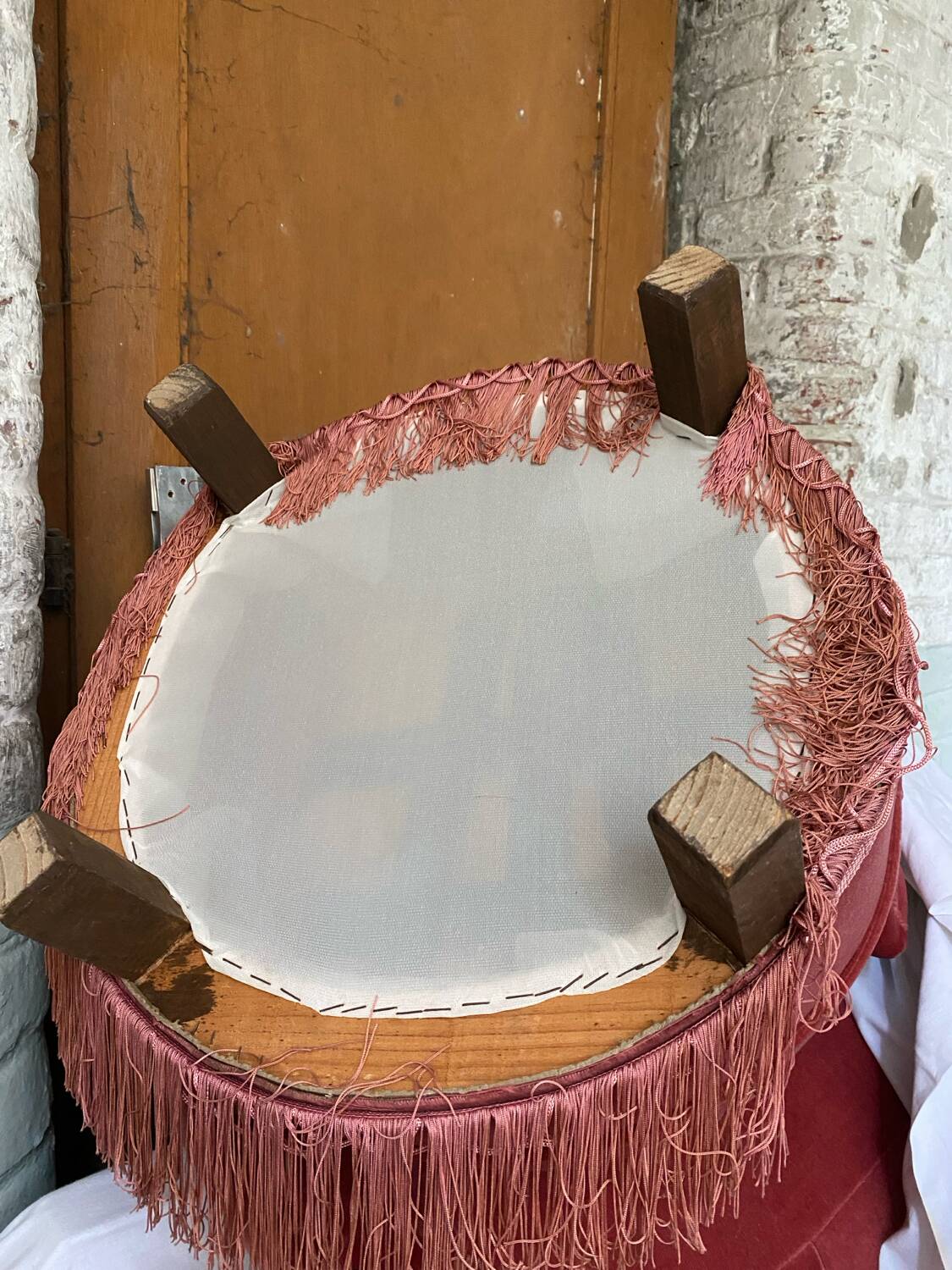 Pair of toadstool armchairs