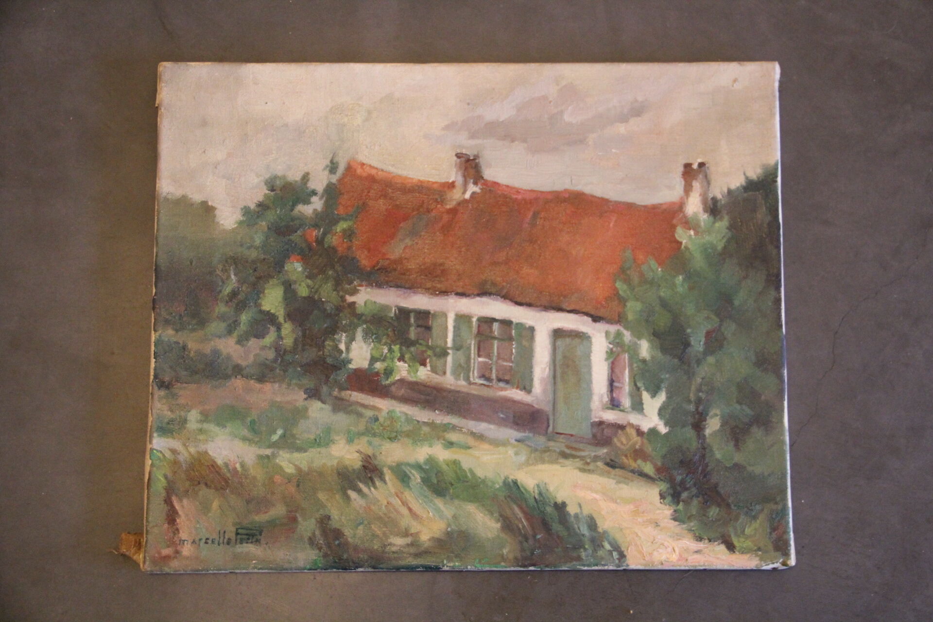 Country painting oil on canvas XX°