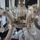 vintage 1960s glass and brass pendant chandelier with pendants