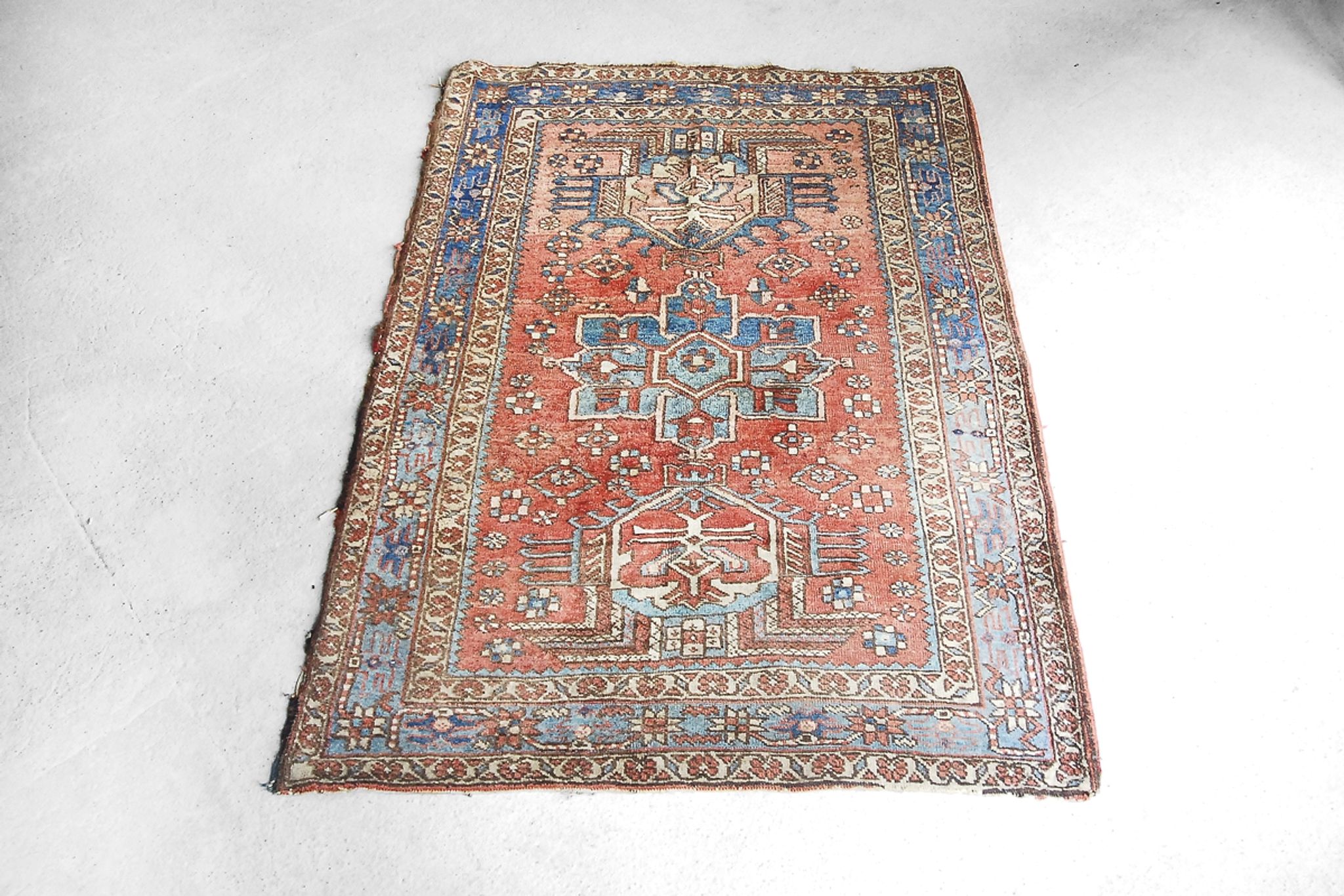 Antique Hand-woven Persian Heriz Carpet, 1920 s - 140x97cm