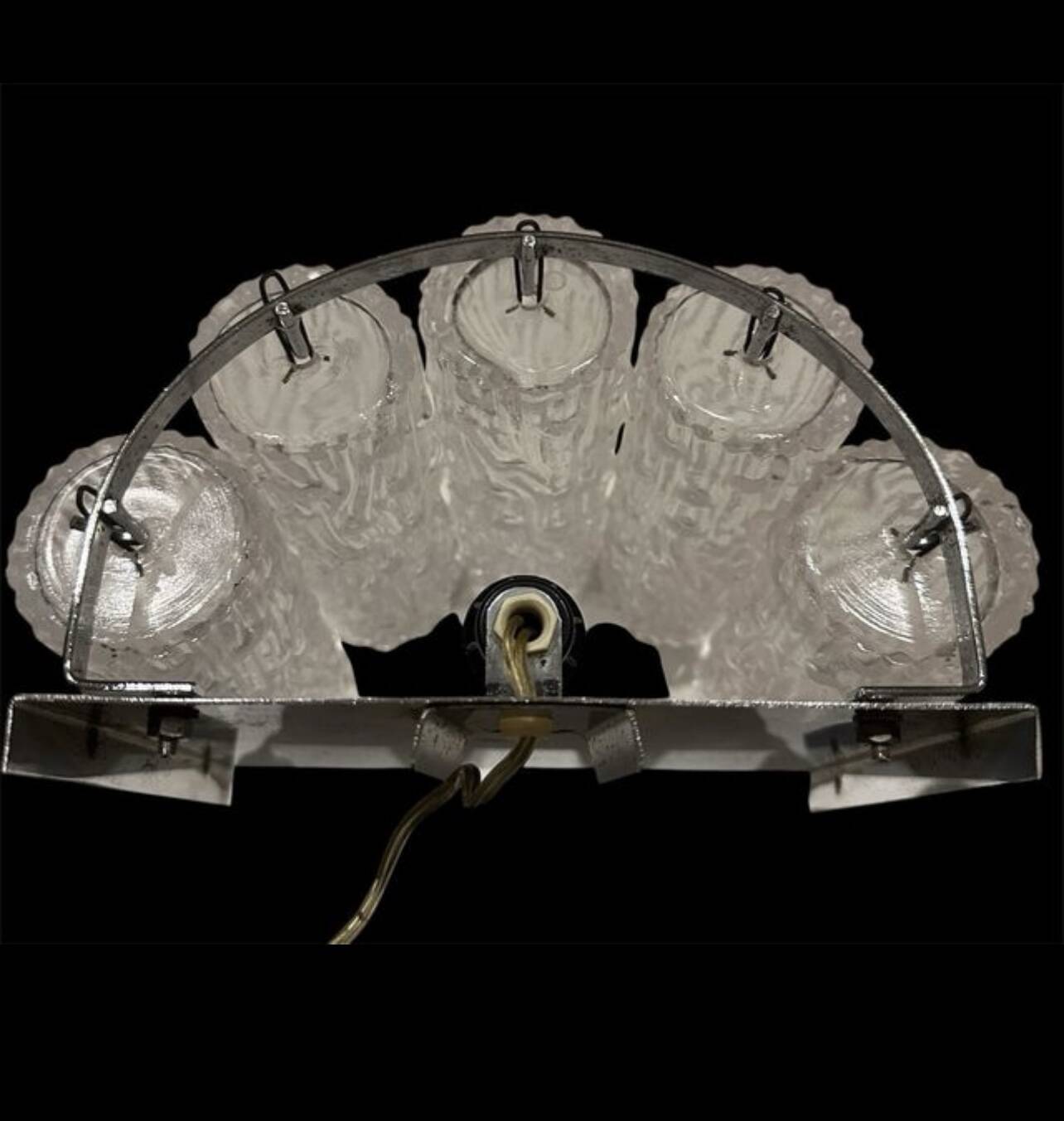 Pair of Venini Tronchi wall lights by Toni Zucherri, Italy 1970