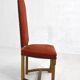 Set of 8 chairs in Louis XIII style made of oak and fabric.