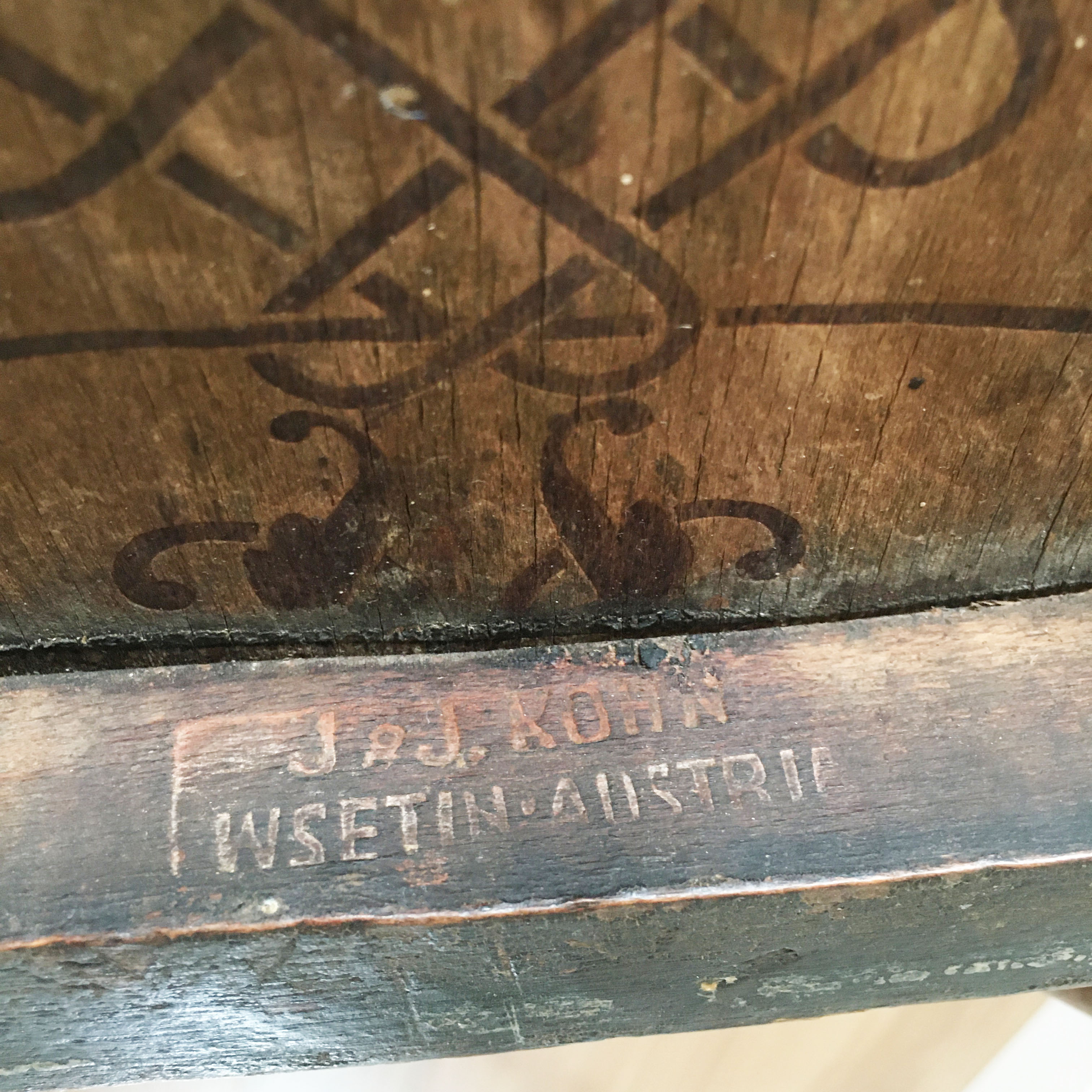 3 bistro chairs J&J Kohn, 1900