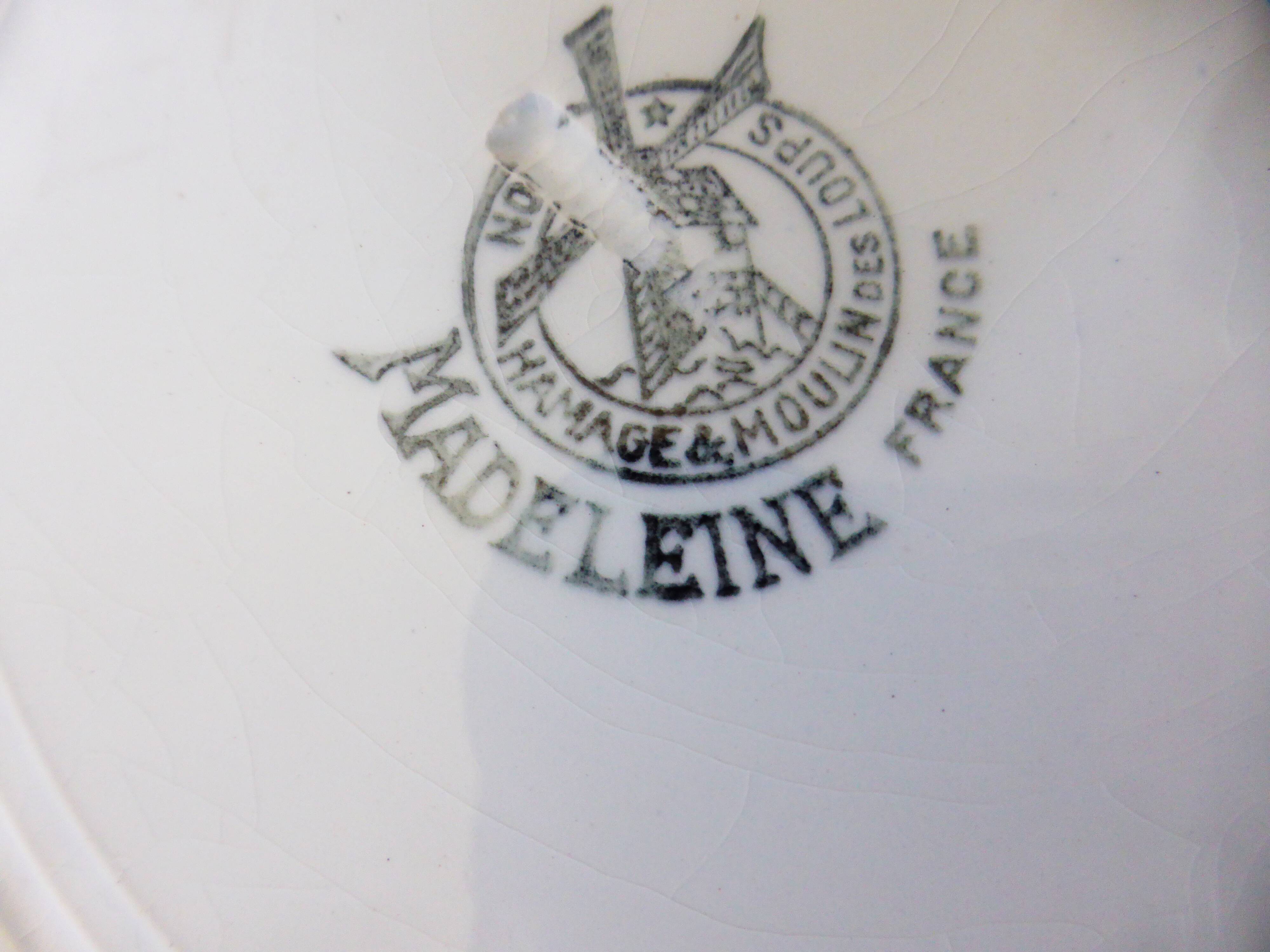 4 flat plates from Moulin des Loups and Hamage, Madeleine model 2106197