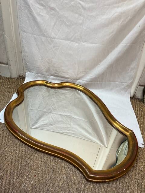 Louis XVI style gilded wood mirror 71 x 50