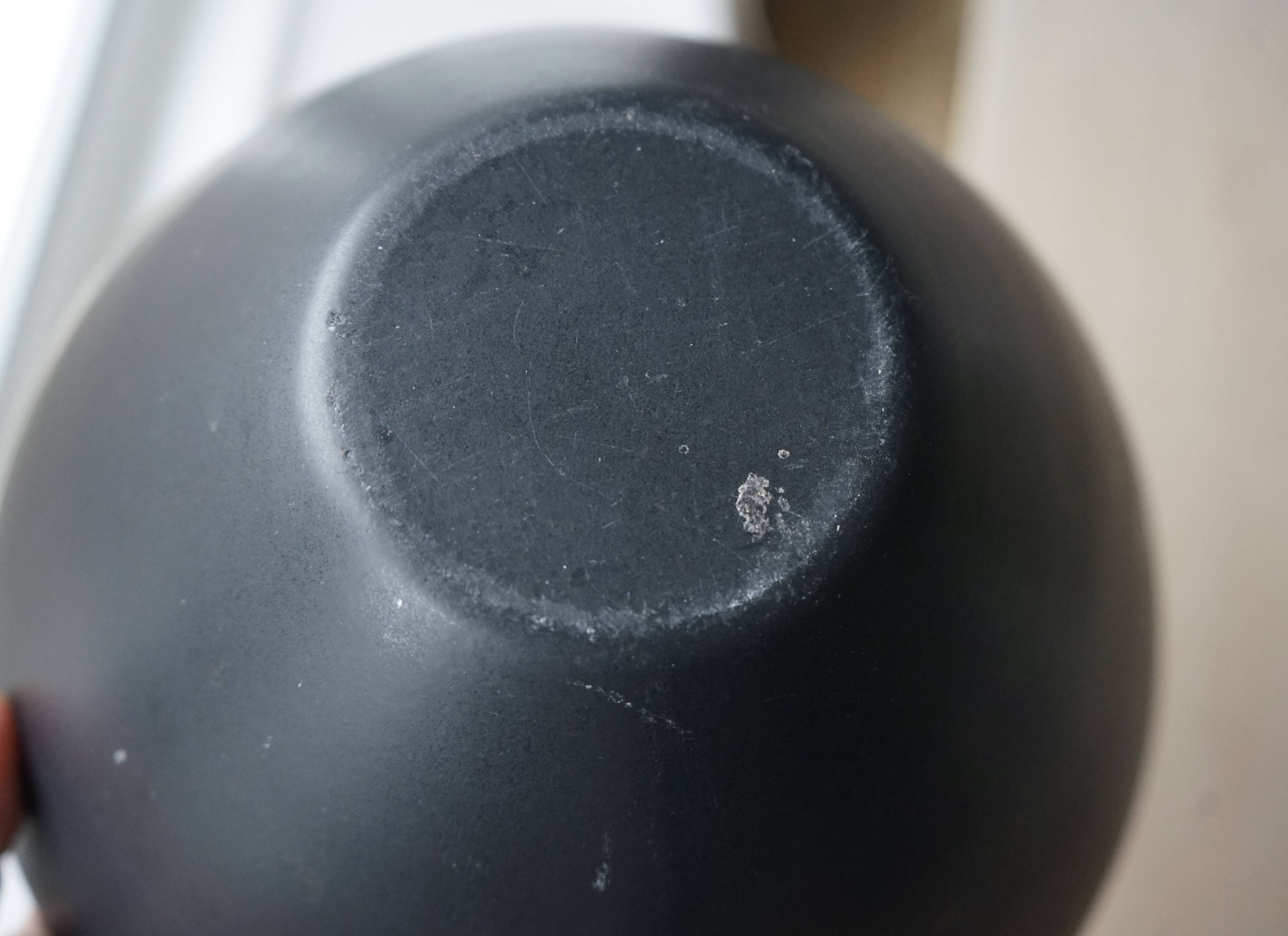 Black and Red Krenit Bowl by Herbert Krenchel, Denmark