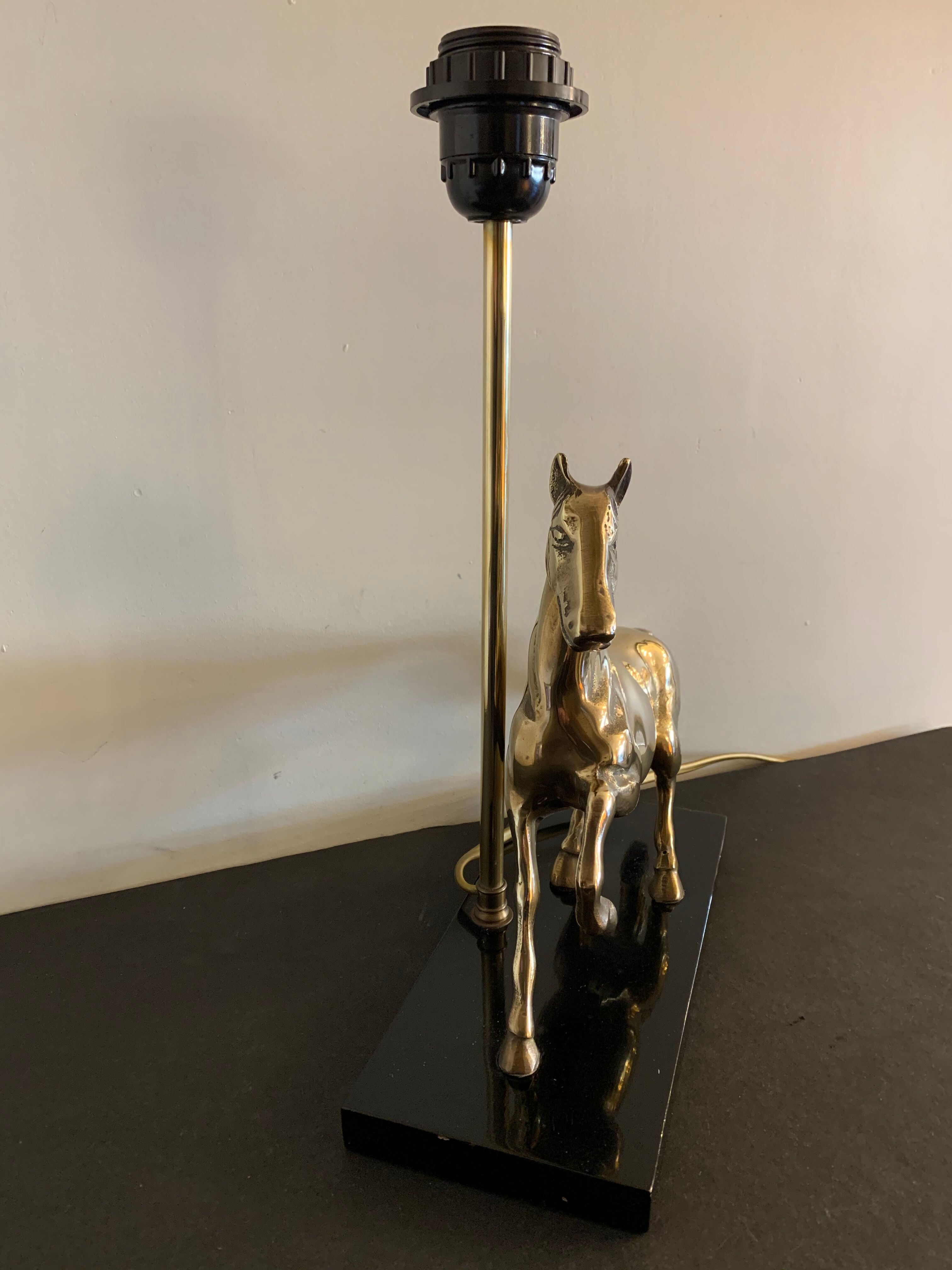 Brass horse lamp 1970