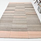 6x10 Salmon & Brown Contemporary Vintage Kilim Rug, 188x304Cm SK 33353