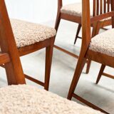 Set of six elegant Italian dining chairs