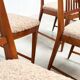 Set of six elegant Italian dining chairs