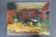 Oil painting on cardboard: cart in the countryside