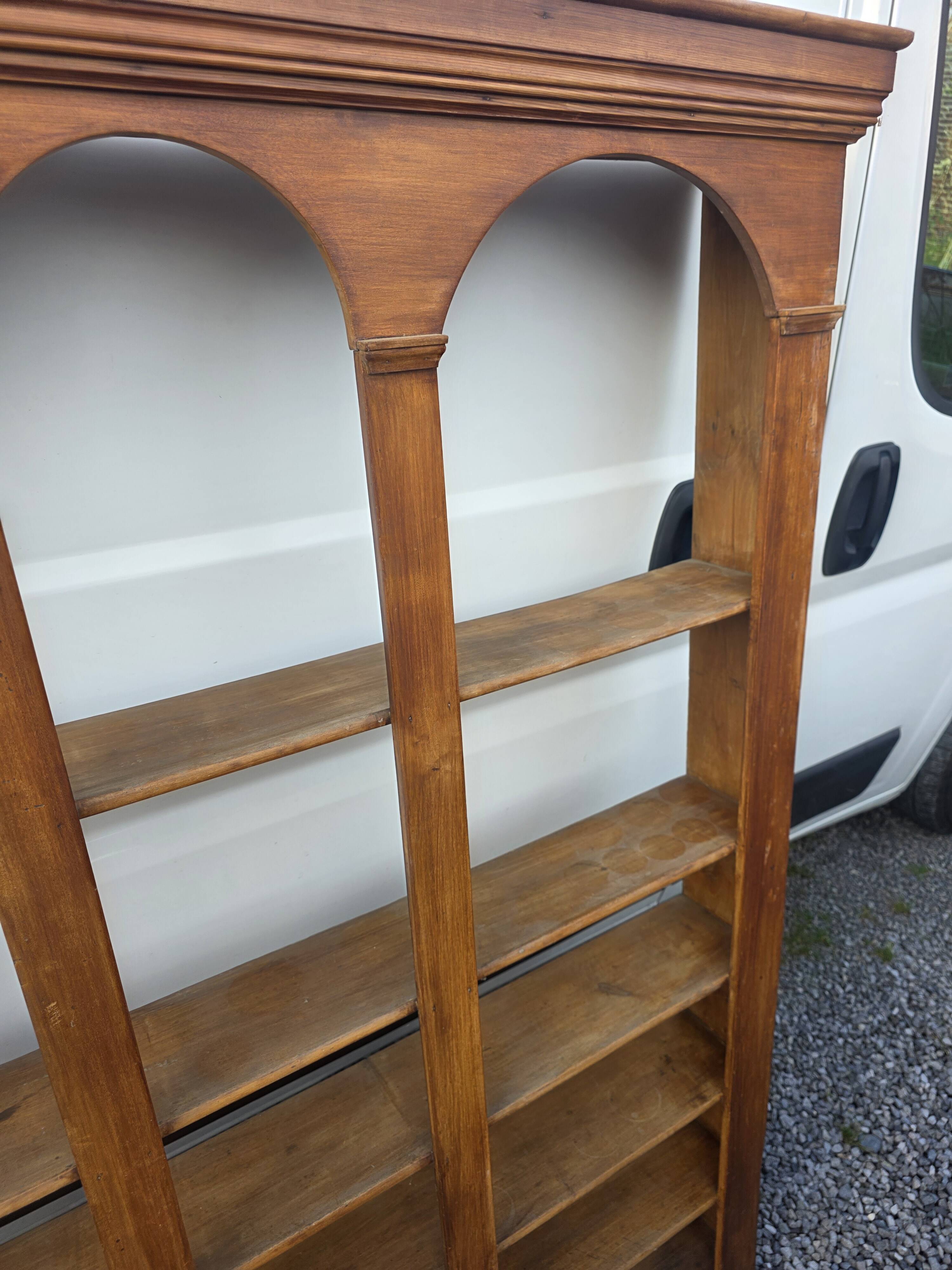 Bistro window in fir wood