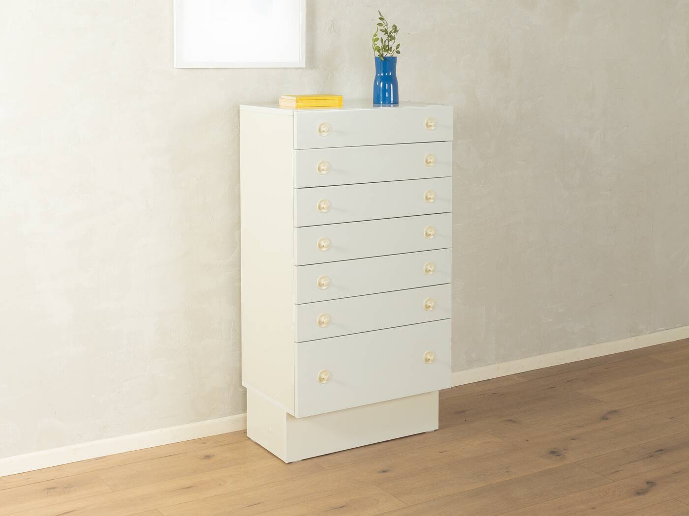 Expressive chest of drawers by interlübke, 1960s, white, seven drawers