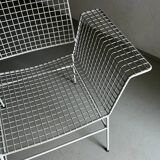 Chaise en fil métallique blanc d'Erlau | Allemagne | Années 1960