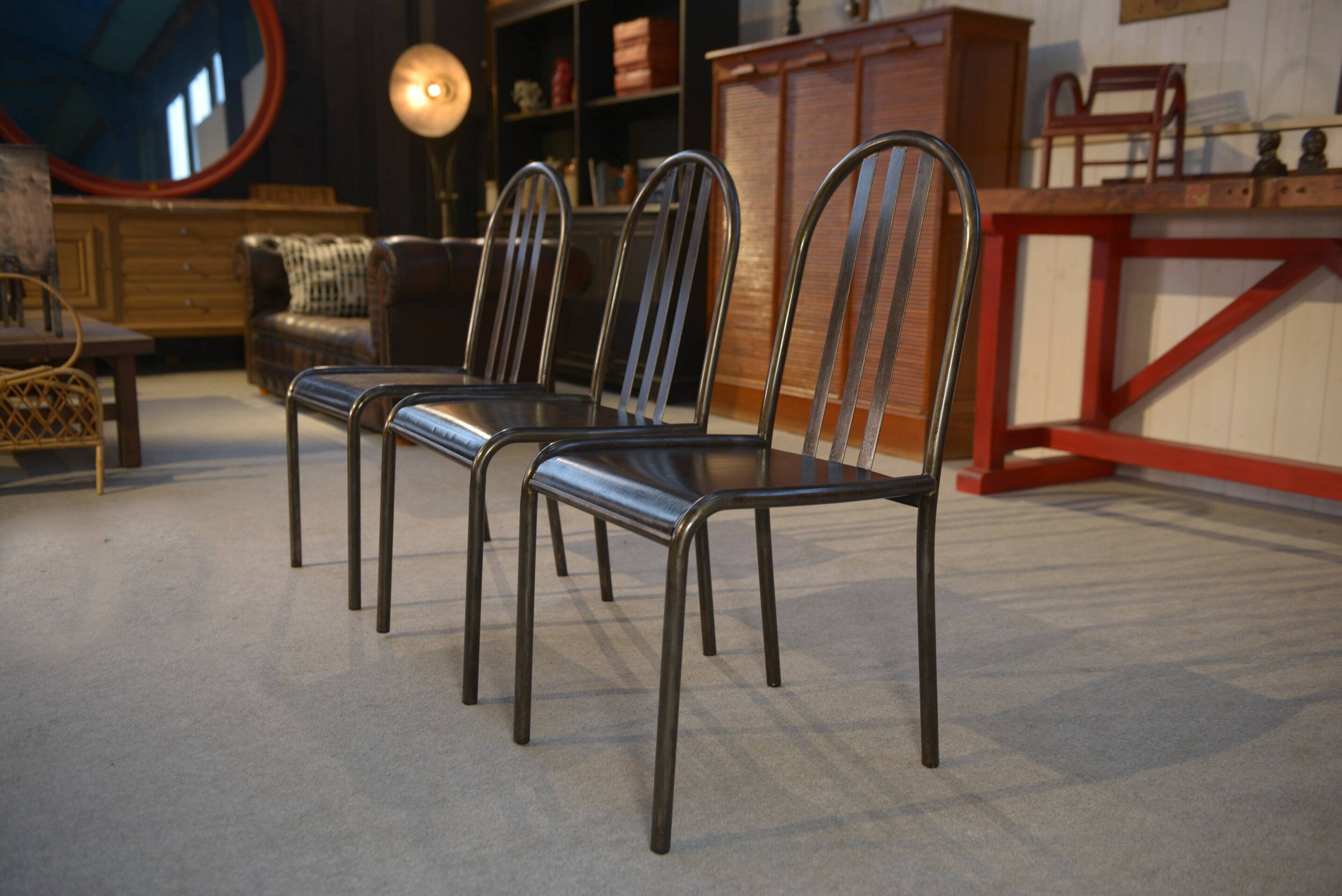 Lot de 3 chaises modèle "Villa Cavrois" Moderniste par MALLET STEVENS