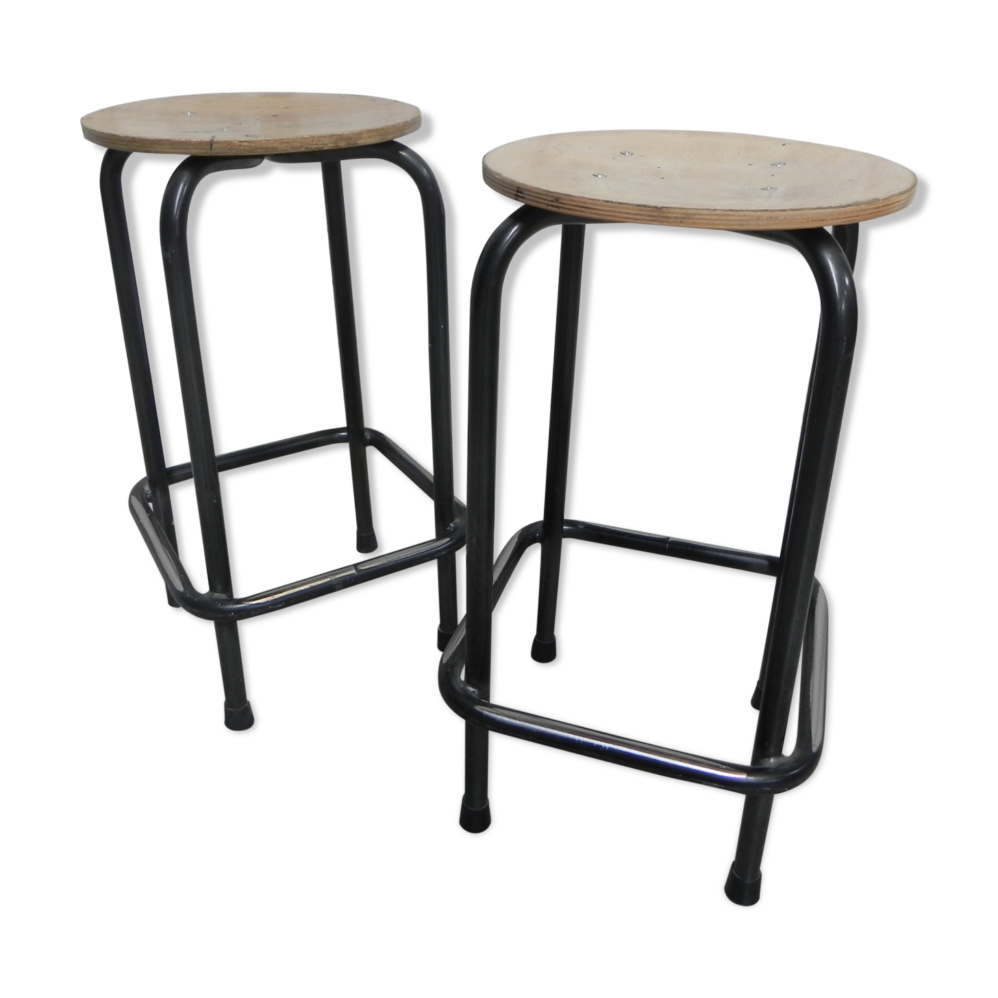Industrial steel stool, 60 cm high