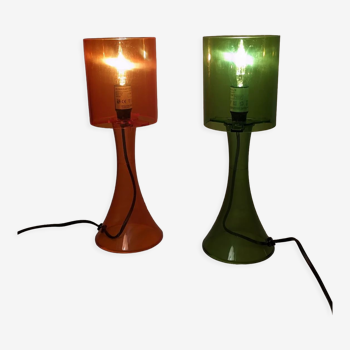 Lampes seventies orange/vert