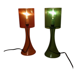 lampes seventies orange/vert