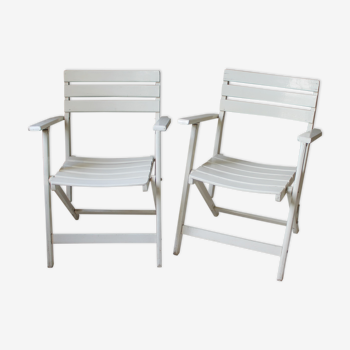 Pair of garden or balcony armchairs