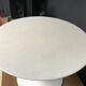 Knoll pedestal table with plain white marble top